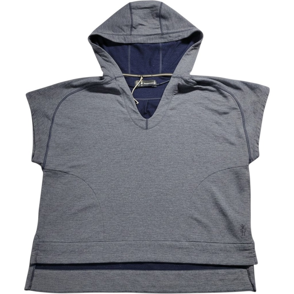 Smartwool Womens Merino Wool Blend Short Sleeve Hoodie Blue Size Small